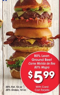 Ralphs 80% lean ground beef offer
