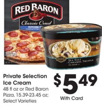 Ralphs Private selection ice cream offer