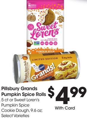 Ralphs Pillsbury grands pumpkin spice rolls offer