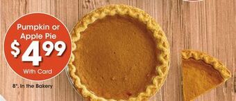 Ralphs Pumpkin or apple pie offer