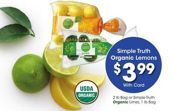 Ralphs Simple truth organic lemons offer