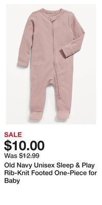 Old Navy Old navy unisex sleep & play rib-knit footed one-piece for baby offer