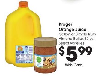 Ralphs Kroger orange juice offer