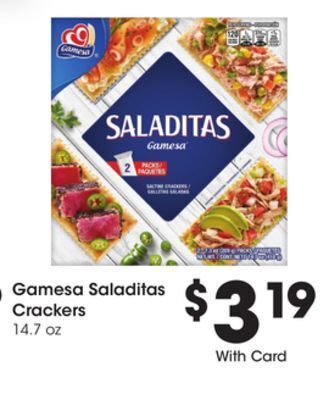 Ralphs Gamesa saladitas crackers offer