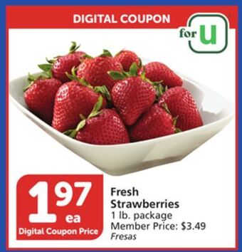 Vons Fresh strawberries offer