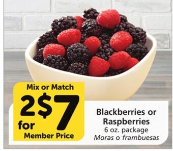 Vons Blackberries or raspberries offer
