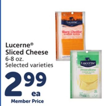 Albertsons Lucerne sliced cheese offer