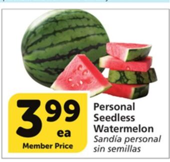 Vons Personal seedless watermelon offer