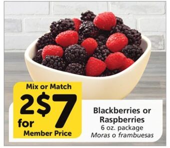 Albertsons Blackberries or raspberries offer