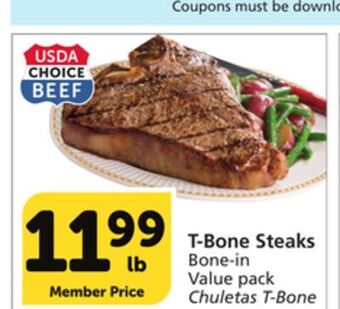 Vons T-bone steaks offer