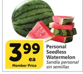 Albertsons Personal seedless watermelon offer