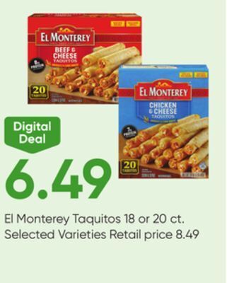 Stater Bros El monterey taquitos offer