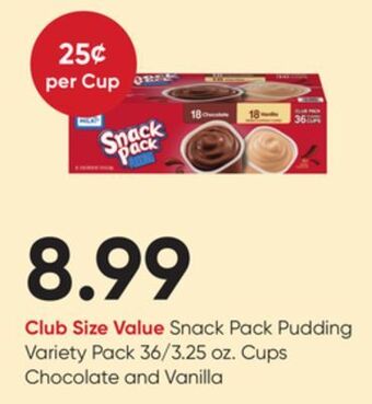 Stater Bros Snack pack pudding variety pack offer