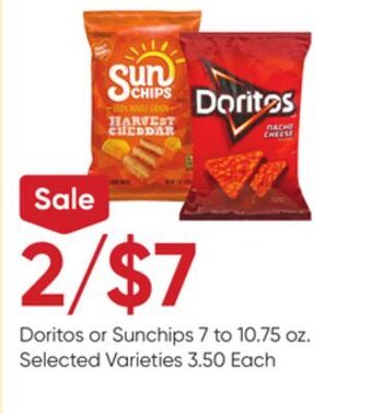 Stater Bros Doritos or sunchips offer