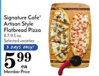 Pavilions Signature cafe artisan style flatbread pizza offer