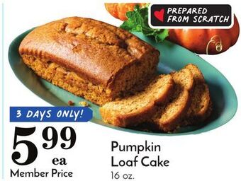 Pavilions Pumpkin loaf cake offer