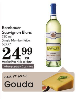 Pavilions Rombauer sauvignon blanc offer
