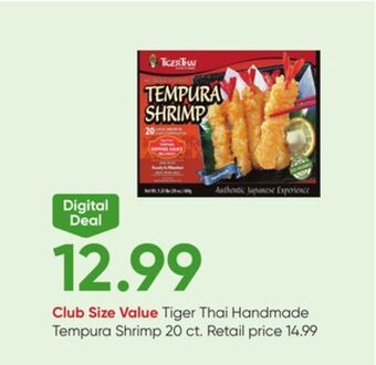 Stater Bros Tiger thai handmade tempura shrimp offer