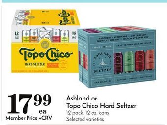 Pavilions Ashland or topo chico hard seltzer offer