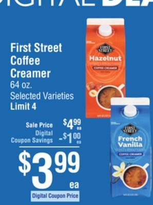 Smart & Final First street coffee creamer offer
