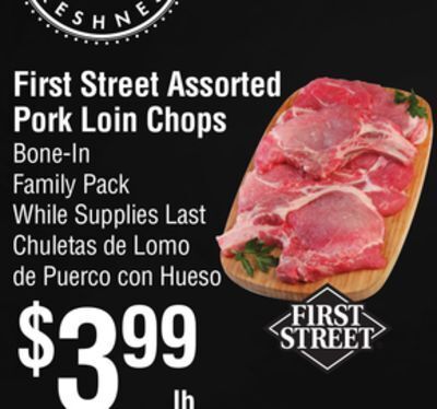 Smart & Final First street assorted pork loin chops offer