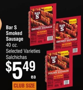 Smart & Final Bar s smoked sausage offer