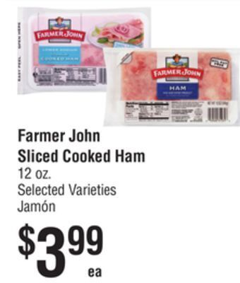 Smart & Final Farmer john sliced cooked ham offer
