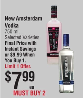 Smart & Final New amsterdam vodka offer
