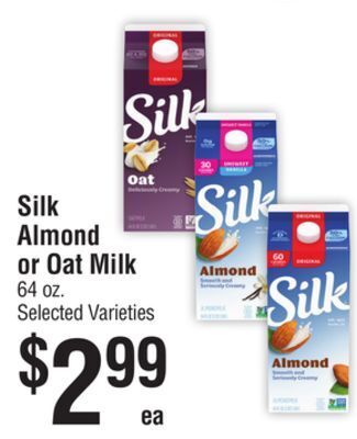 Smart & Final Silk almond or oat milk offer