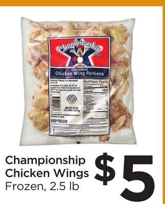 Food 4 Less Championship chicken wings offer