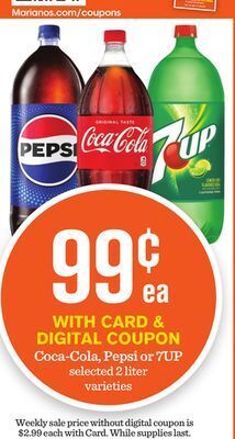 Mariano's Coca-cola, pepsi or 7up offer