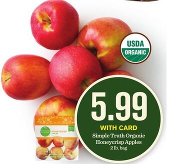 Mariano's Simple truth organic honeycrisp apples offer