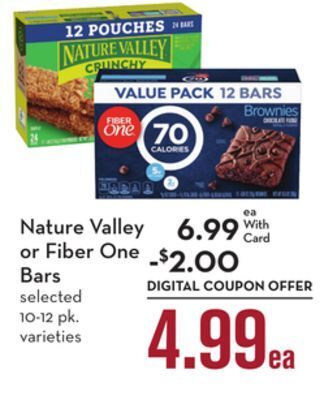 Mariano's Nature valley or fiber one bars offer