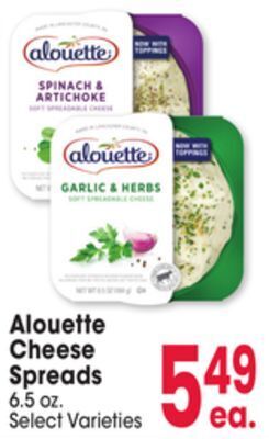 Jewel-Osco Alouette cheese spreads offer