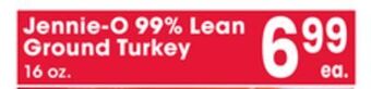 Jewel-Osco Jennie-o 99% lean ground turkey offer