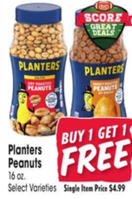 Jewel-Osco Planters peanuts offer