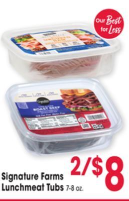 Jewel-Osco Signature farms lunchmeat tubs offer