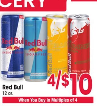 Jewel-Osco Red bull offer