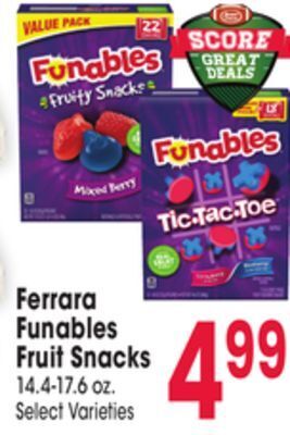 Jewel-Osco Ferrara funables fruit snacks offer