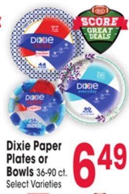 Jewel-Osco Dixie paper plates or bowls offer