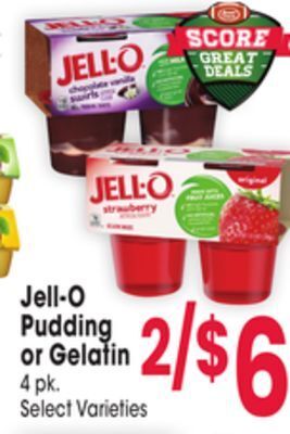 Jewel-Osco Jell-o pudding or gelatin offer