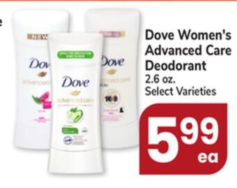 Jewel-Osco Dove women's advanced care deodorant offer