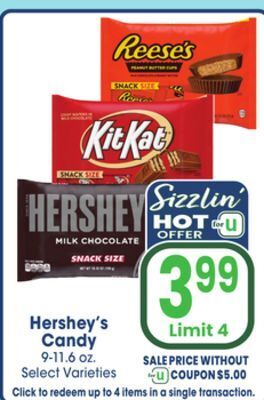 Jewel-Osco Hershey's candy offer