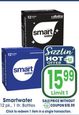Jewel-Osco Smartwater offer