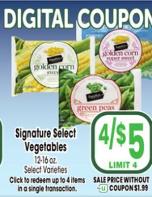 Jewel-Osco Signature select vegetables offer