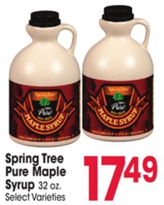 Jewel-Osco Spring tree pure maple syrup offer