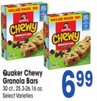 Jewel-Osco Quaker chewy granola bars offer