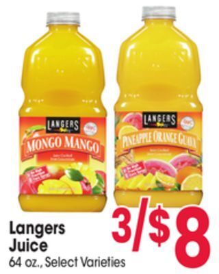 Jewel-Osco Langers juice offer