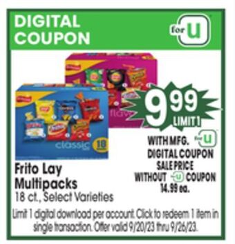 Jewel-Osco Frito lay multipacks offer