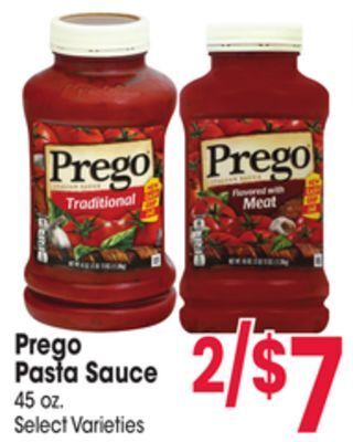 Jewel-Osco Prego pasta sauce offer